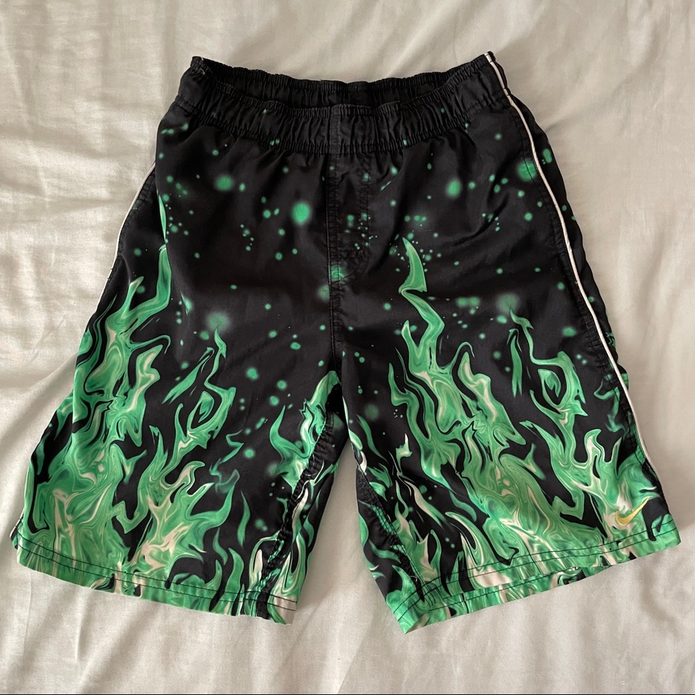 Nike Green Flame Swim Trunks/Shorts